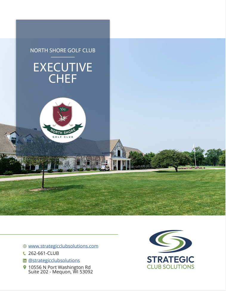 North Shore Golf Club Executive Chef Brochure